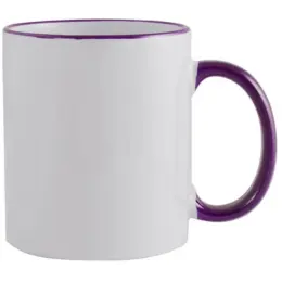 Sublimation Rim Mug White-Navy